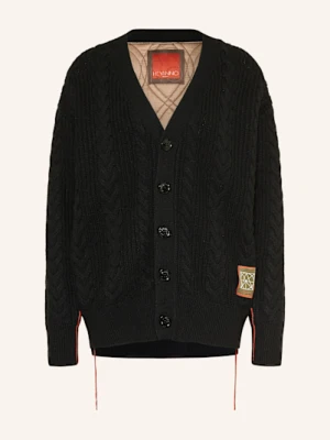 Heyanno Kardigan Mmhrich Z Mieszanki Materiałów schwarz