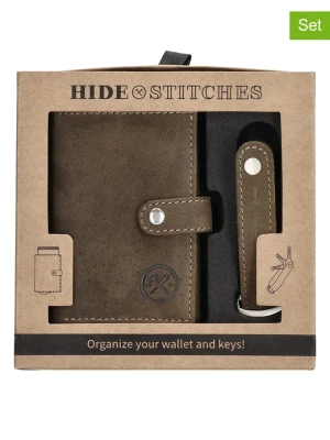 HIDE & STITCHES 2-częściowy zestaw w kolorze ciemnobrązowym rozmiar: onesize