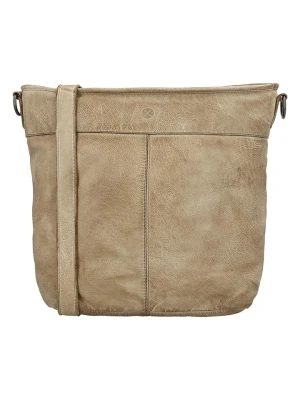 HIDE & STITCHES Skórzana torebka w kolorze beżowym - 35 x 30 x 10 cm rozmiar: onesize
