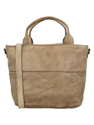 HIDE & STITCHES Skórzana torebka w kolorze beżowym - 39 x 27 x 12 cm rozmiar: onesize