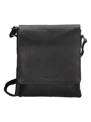HIDE & STITCHES Skórzana torebka w kolorze czarnym - 23 x 25 x 4 cm rozmiar: onesize