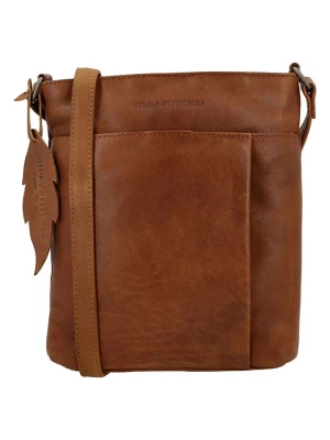 HIDE & STITCHES Skórzana torebka w kolorze jasnobrązowym - 17 x 20 x 2 cm rozmiar: onesize