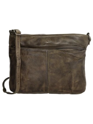 HIDE & STITCHES Skórzana torebka w kolorze khaki - 28 x 21 x 9 cm rozmiar: onesize