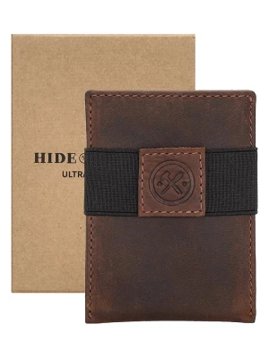 Zdjęcie produktu HIDE & STITCHES Skórzane etui "Japura" w kolorze brązowym na karty - 7 x 9,5 x 0,5 cm rozmiar: onesize