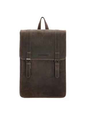 HIDE & STITCHES Skórzany plecak w kolorze brązowym - 29 x 40 x 8 cm rozmiar: onesize
