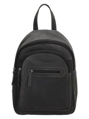 HIDE & STITCHES Skórzany plecak w kolorze czarnym - 22,5 x 32 x 9,5 cm rozmiar: onesize
