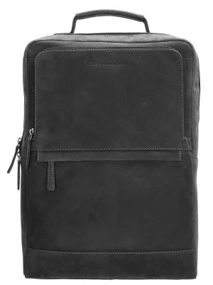 HIDE & STITCHES Skórzany plecak w kolorze czarnym - 30 x 40 x 10 cm rozmiar: onesize
