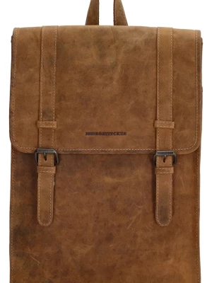 HIDE & STITCHES Skórzany plecak w kolorze jasnobrązowym - 29 x 40 x 8,5 cm rozmiar: onesize