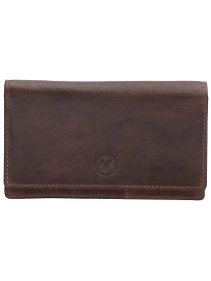 HIDE & STITCHES Skórzany portfel w kolorze antracytowym - 15,5 x 8 x 2,5 cm rozmiar: onesize
