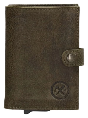 HIDE & STITCHES Skórzany portfel w kolorze brązowym - 7,2 x 10 x 1,5 cm rozmiar: onesize