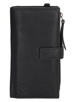 HIDE & STITCHES Skórzany portfel w kolorze czarnym - 18 x 10 x 2 cm rozmiar: onesize