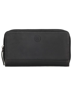 HIDE & STITCHES Skórzany portfel w kolorze czarnym - 19 x 10 x 2 cm rozmiar: onesize