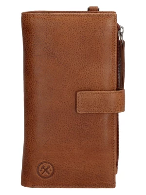 HIDE & STITCHES Skórzany portfel w kolorze jasnobrązowym - 18 x 10 x 2 cm rozmiar: onesize
