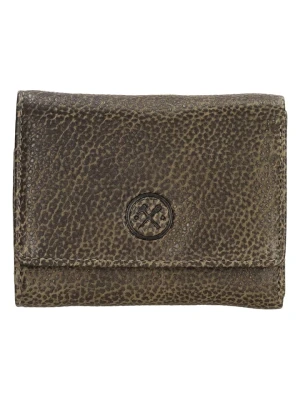 HIDE & STITCHES Skórzany portfel w kolorze khaki - 10 x 8 x 2 cm rozmiar: onesize