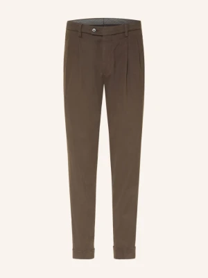 Hiltl Chinosy O Kroju Extra Slim Fit braun CIEMNOBRĄZOWY