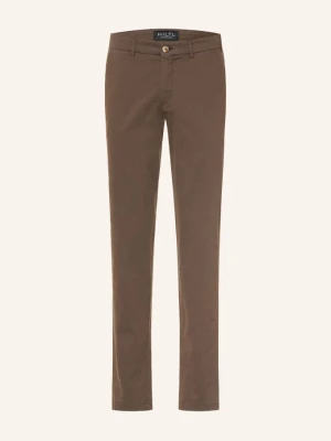 Hiltl Chinosy Taura O Kroju Extra Slim Fit braun CIEMNOBRĄZOWY