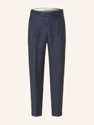 Hiltl Lniane Spodnie Chino Primo O Regularnym Kroju blau