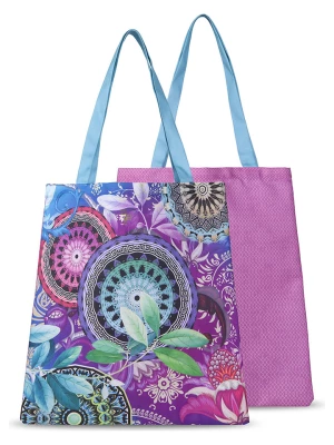 Hip Shopper bag "Axelle" w kolorze fioletowym ze wzorem - 40 x 45 cm rozmiar: 40x45 cm