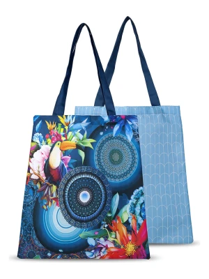 Hip Shopper bag "Cailaini" w kolorze błękitno-granatowym - 40 x 45 cm rozmiar: 40x45 cm