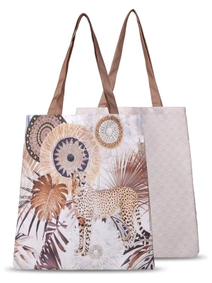 Hip Shopper bag "Raeni" w kolorze beżowo-jasnobrązowym - 40 x 45 cm rozmiar: 40x45 cm
