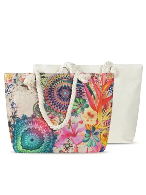 Hip Torba plażowa "Maelli" w kolorze kremowym ze wzorem - 60 x 43 cm rozmiar: 43x60 cm