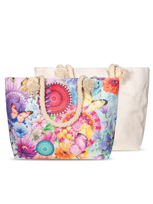 Hip Torba plażowa "Vitori" w kolorze kremowym ze wzorem - 60 x 43 cm rozmiar: onesize