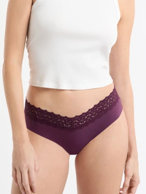 Hipster V-shape z mikrofibry i koronki Etam