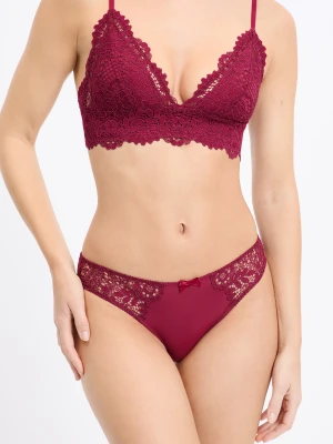 Hipster z mikrofibry i koronki Etam