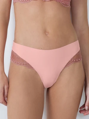 Hipsterki z mikrofibry i koronki Etam