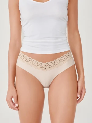 Hipstery w kształcie litery V z koronki i mikrofibry Etam