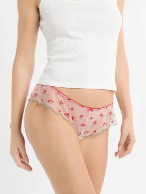 Hipstery z haftem Etam