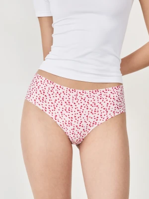 Hipstery z mikrofibry bez szwów z nadrukiem Etam