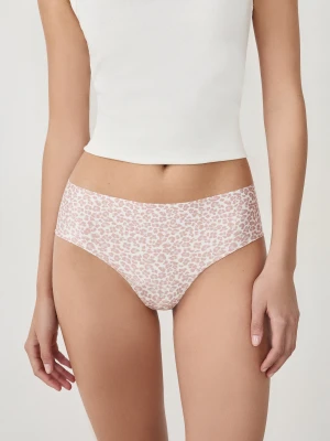 Hipstery z mikrofibry bez szwów z nadrukiem Etam