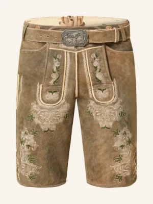 Hirscher Spodnie Skórzane W Stylu Ludowym Erding braun