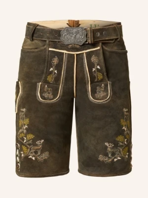 Hirscher Spodnie Skórzane W Stylu Ludowym Freising braun