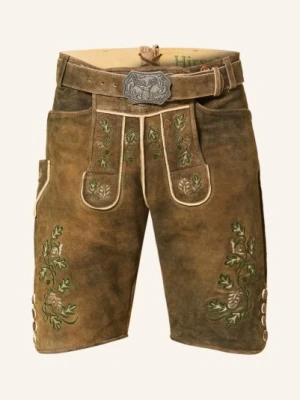 Hirscher Spodnie Skórzane W Stylu Ludowym Lenggries braun