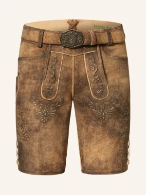 Hirscher Spodnie Skórzane W Stylu Ludowym Rosenheim braun