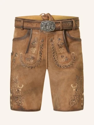 Hirscher Spodnie Skórzane W Stylu Ludowym Saalbach braun