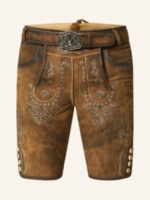 Hirscher Spodnie Skórzane W Stylu Ludowym Salzburg braun