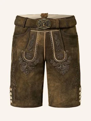 Hirscher Spodnie Skórzane W Stylu Ludowym Sonthofen braun