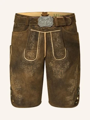 Hirscher Spodnie Skórzane W Stylu Ludowym Traunstein braun