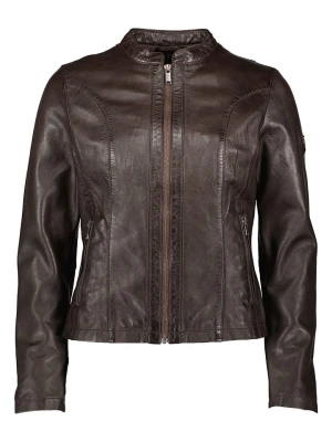 HIS Skórzana kurtka w kolorze ciemnobrązowym rozmiar: 46