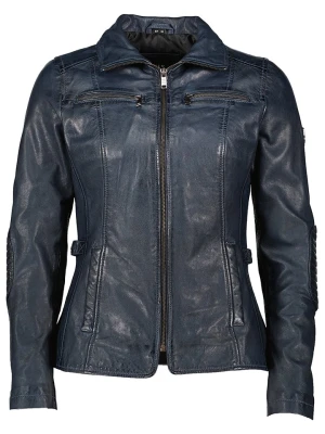 HIS Skórzana kurtka w kolorze granatowym rozmiar: 40