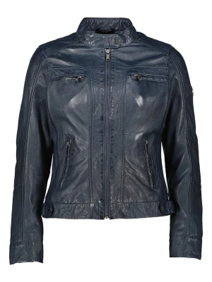 HIS Skórzana kurtka w kolorze granatowym rozmiar: 48