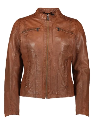 HIS Skórzana kurtka w kolorze janobrązowym rozmiar: 40