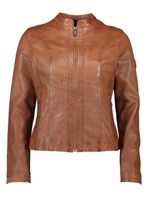 HIS Skórzana kurtka w kolorze jasnobrązowym rozmiar: 42