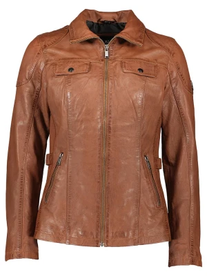 HIS Skórzana kurtka w kolorze jasnobrązowym rozmiar: 48