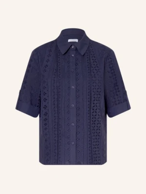 Hobbs Bluzka Christie Z Koronki Ażurowanej blau