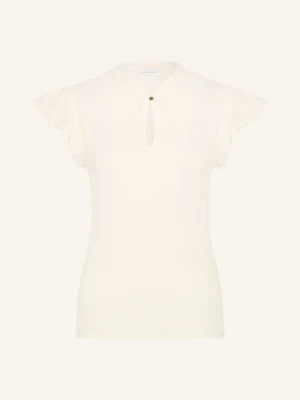 Hobbs Bluzka Lila Z Dżerseju Z Falbanami weiss