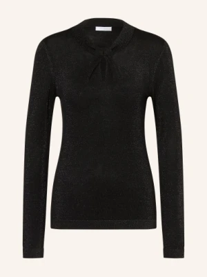 Hobbs Sweter Effie Z Błyszczącą Przędzą schwarz
